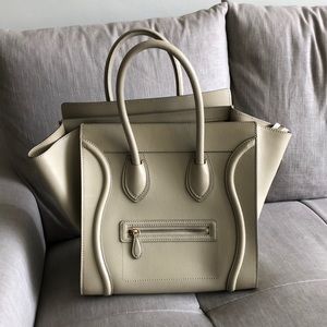 Authentic Celine mini luggage tote